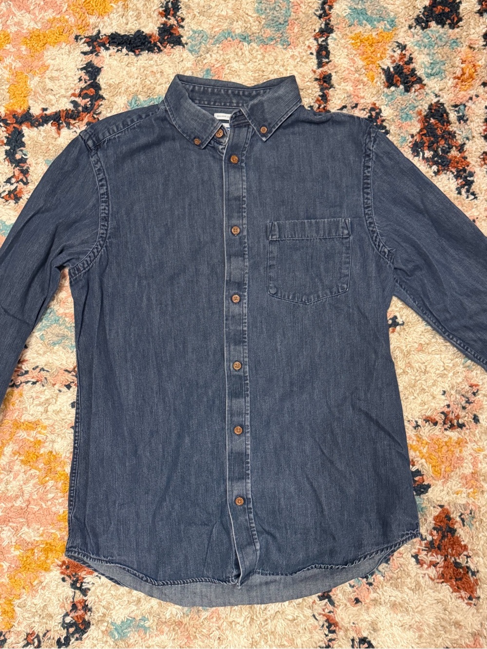 Old Navy Men's Denim Button-Down Shirt – Size S